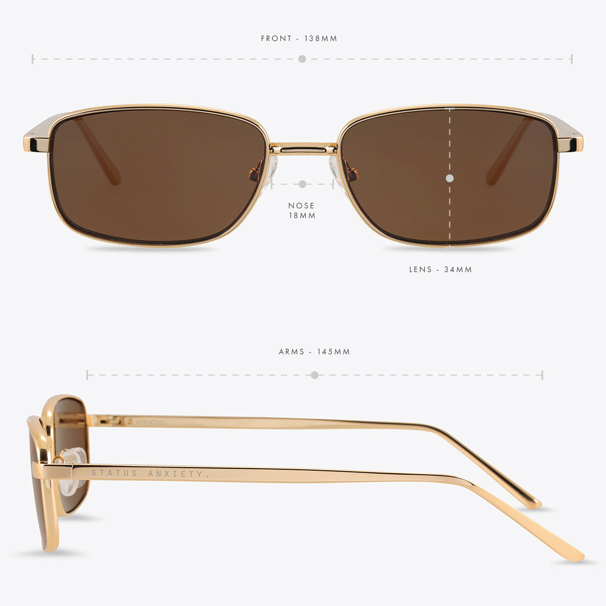 Hypnosis Sunglasses - Gold