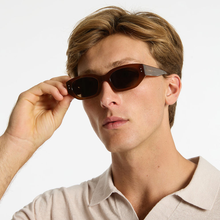 Status Anxiety Luna Brown Sunglasses For Men