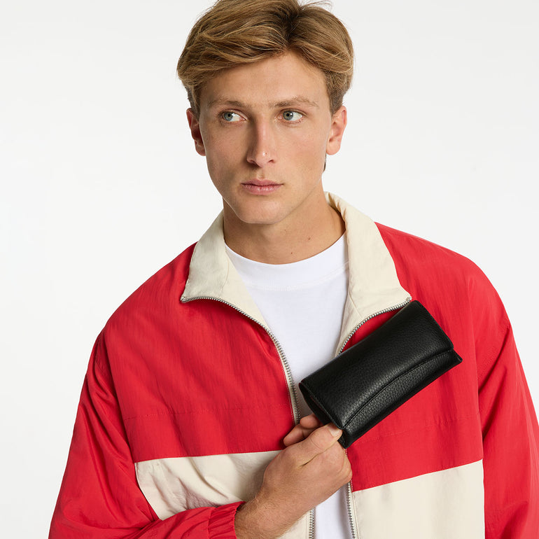 Status Anxiety ‘Into The Ether’ Leather Sunglasses Case Black