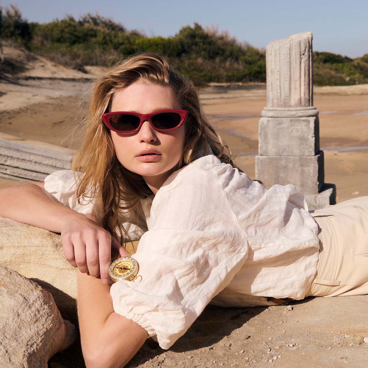 Status Anxiety Sidelines Sunglasses Cherry