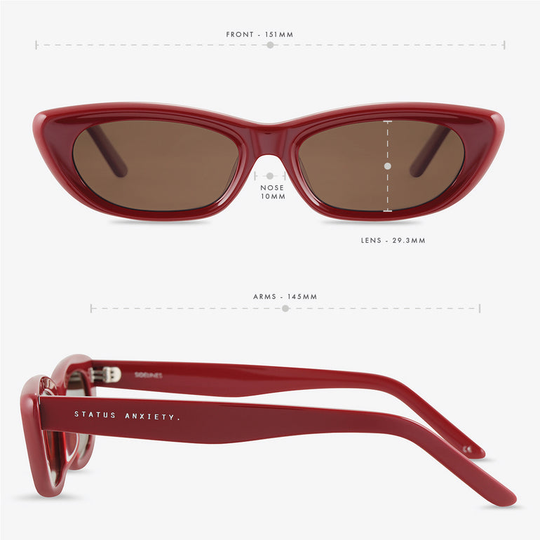 Status Anxiety Sidelines Sunglasses Cherry