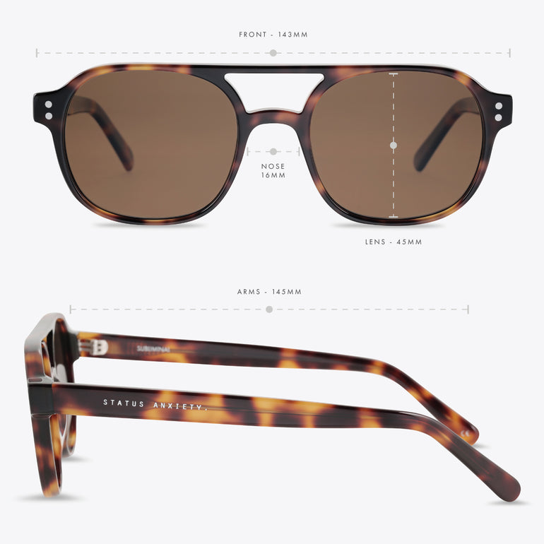 Status Anxiety Subliminal Sunglasses Brown Tort