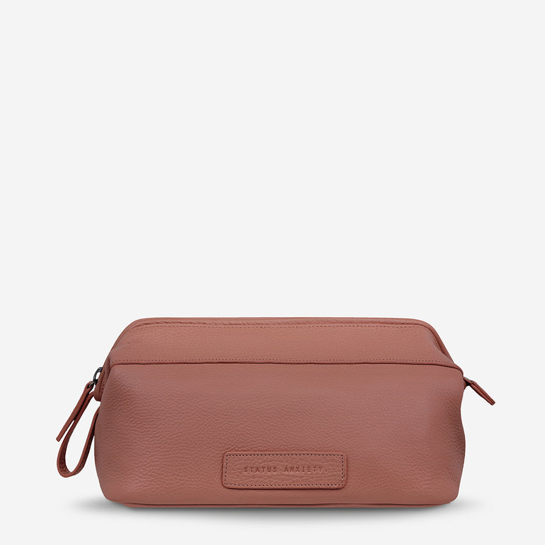 Status Anxiety Liability Leather Toiletry Bag Dusty Rose