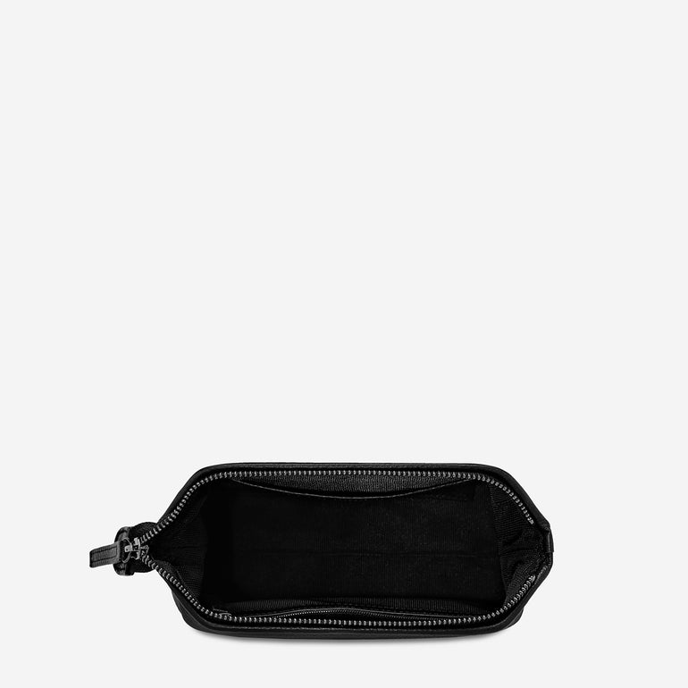 Status Anxiety Thinking of a Place Leather Toiletry Bag Black