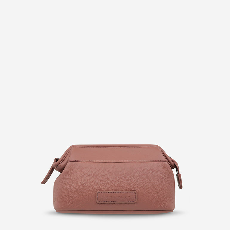 Status Anxiety Thinking of a Place Leather Toiletry Bag Dusty Rose