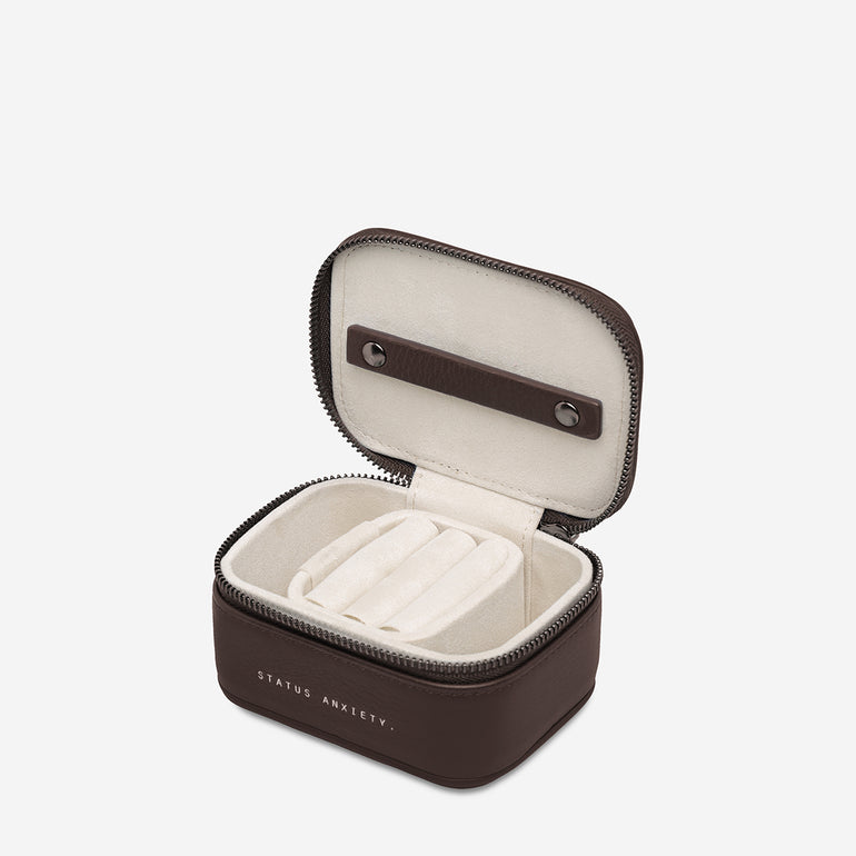 Status Anxiety Heartbreaker Leather Jewellery Case Cocoa