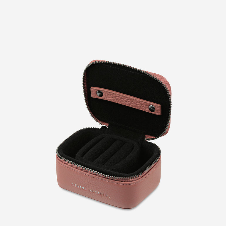 Status Anxiety Heartbreaker Leather Jewellery Case Dusty Rose