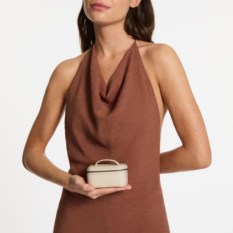 Status Anxiety Heartbreaker Leather Jewellery Case Oat