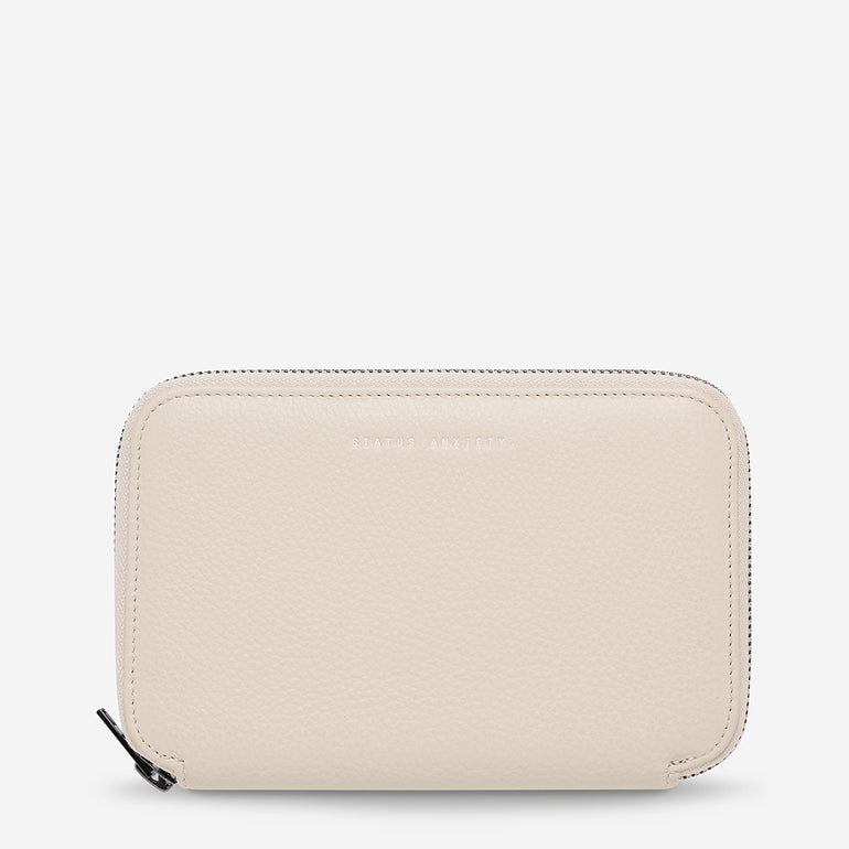 Status Anxiety Nowhere To Be Found Leather Travel Wallet Oat