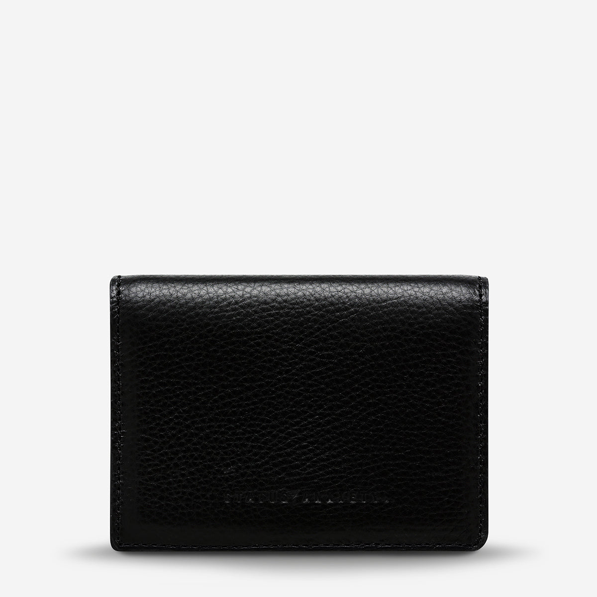 コンパクトウォレット レザー　キャットアイスタッズ Easy Does It Women's Black Leather Wallet | Status Anxiety®