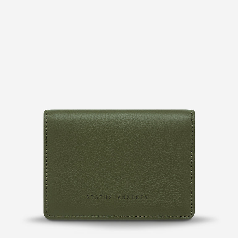 Status Anxiety Easy Does It Women's Leather Wallet Khaki