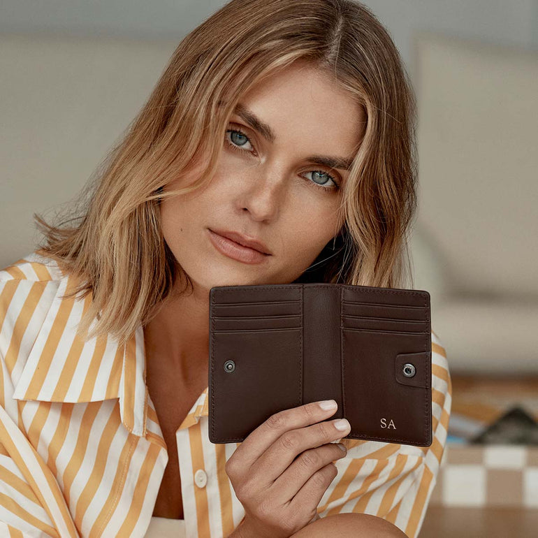Status Anxiety Easy Does It Women's Leather Wallet Cocoa Nappa