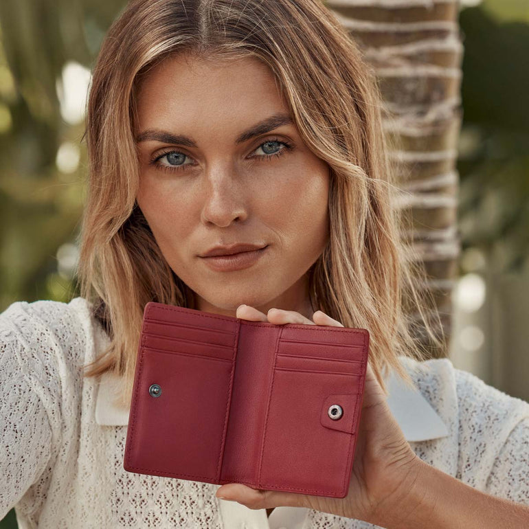 Status Anxiety Easy Does It Women's Leather Wallet Rouge Nappa