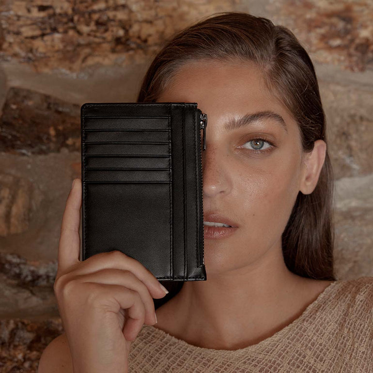 Status Anxiety Gone Again Leather Wallet Black Nappa