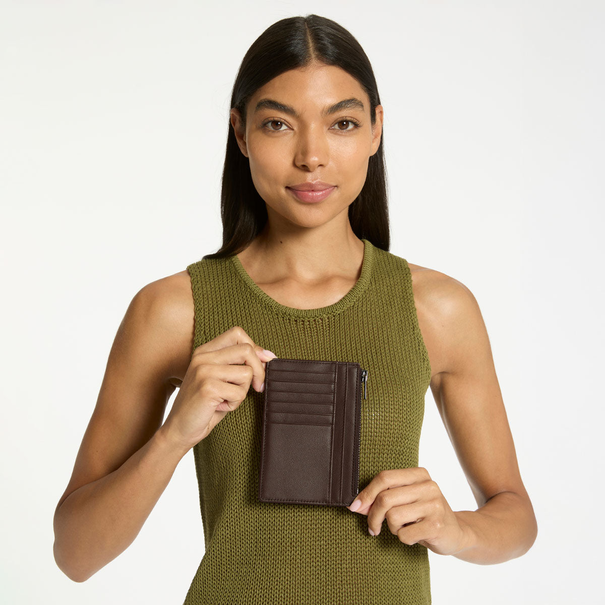 Status Anxiety Gone Again Leather Wallet Cocoa Nappa
