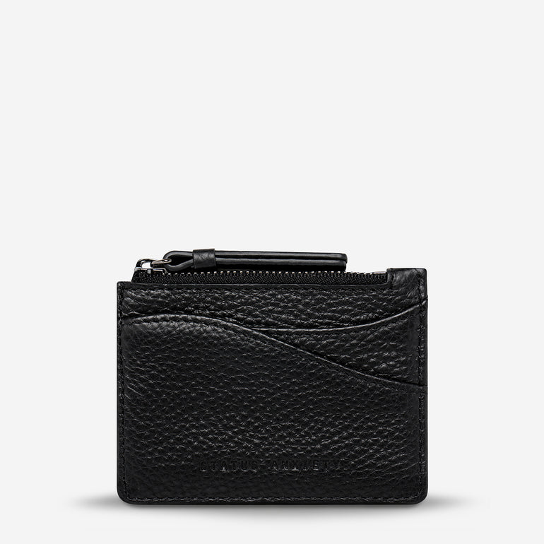 Status Anxiety Hearts Still Beating Leather Wallet Black