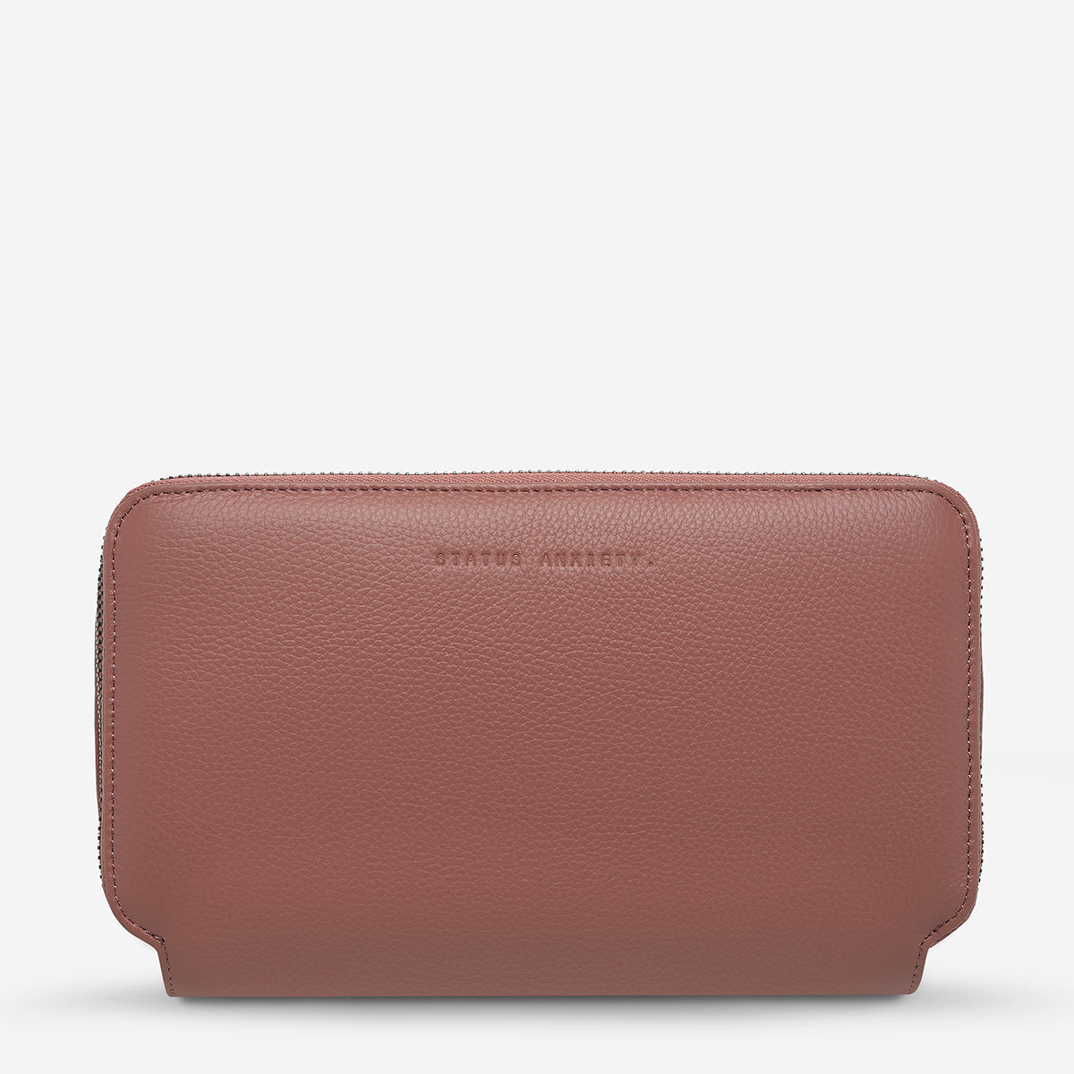 Status Anxiety Home Soon Leather Tech Case Dusty Rose