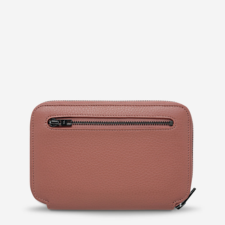 Status Anxiety Nowhere To Be Found Leather Travel Wallet Dusty Rose