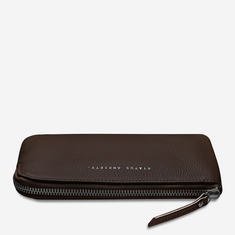 Status Anxiety Smoke and Mirrors Women's Leather Pouch Wallet Cocoa