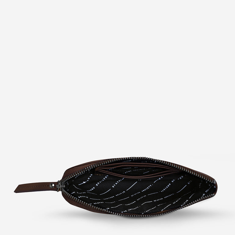 Status Anxiety Smoke and Mirrors Women's Leather Pouch Wallet Cocoa