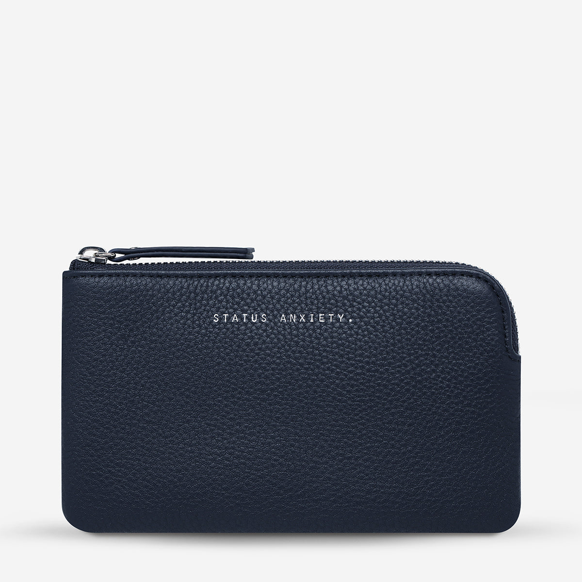 Status Anxiety Smoke and Mirrors Women's Leather Pouch Wallet Midnight Blue