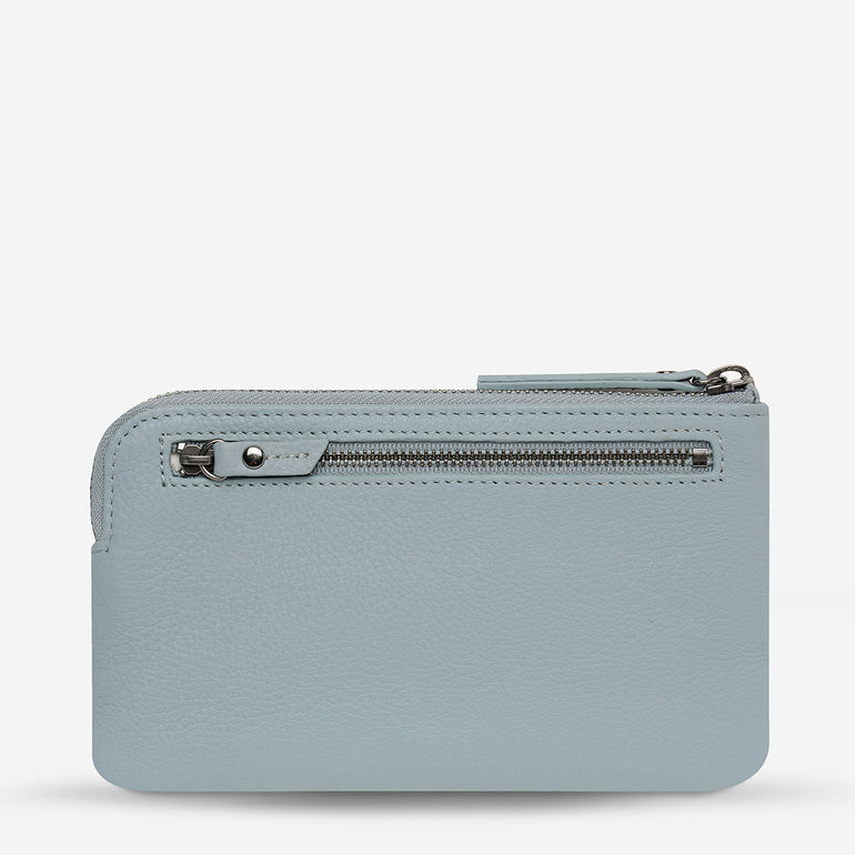 Status Anxiety Smoke and Mirrors Women's Leather Pouch Wallet Powder Blue