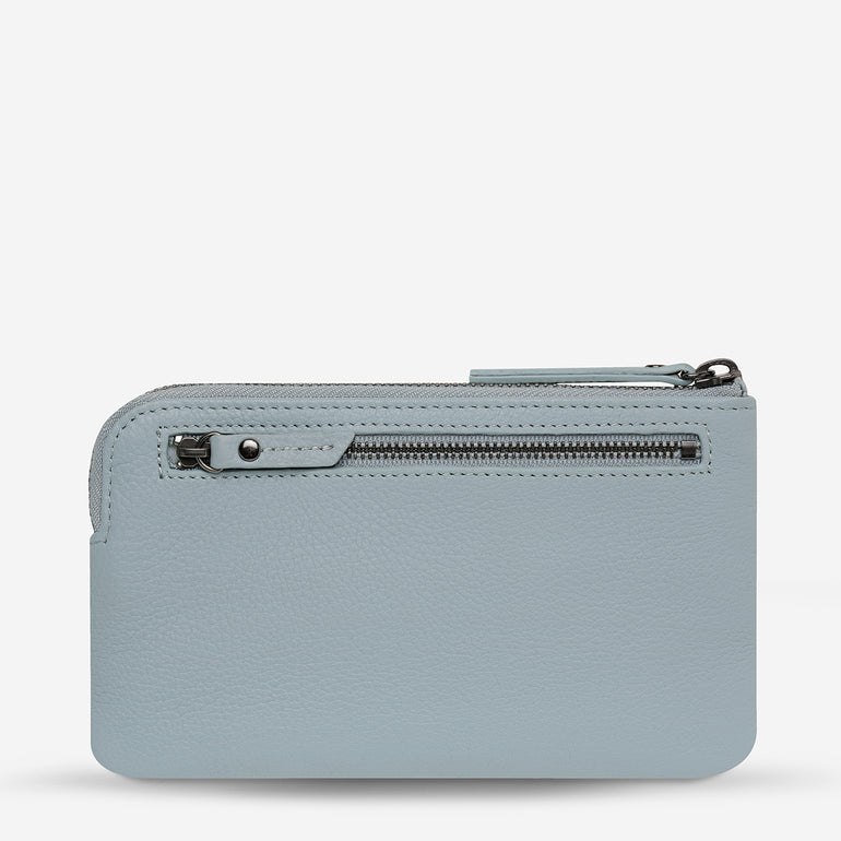 Status Anxiety Smoke and Mirrors Women's Leather Pouch Wallet Powder Blue