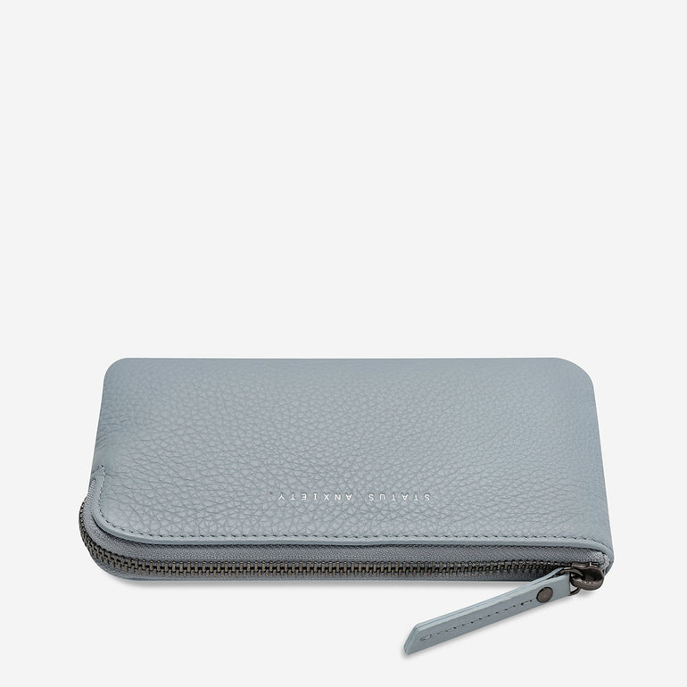 Status Anxiety Smoke and Mirrors Women's Leather Pouch Wallet Powder Blue