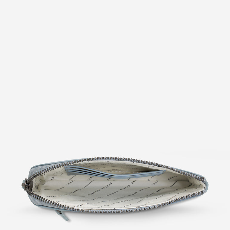 Status Anxiety Smoke and Mirrors Women's Leather Pouch Wallet Powder Blue