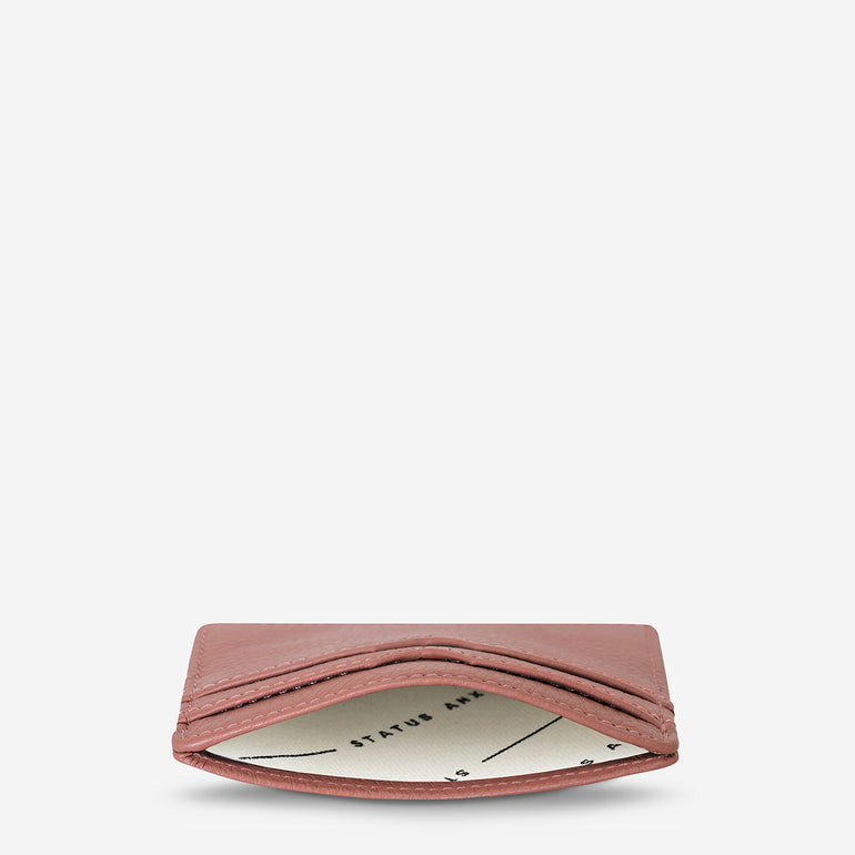 Status Anxiety Together For Now Women's Leather Card Wallet Dusty Rose