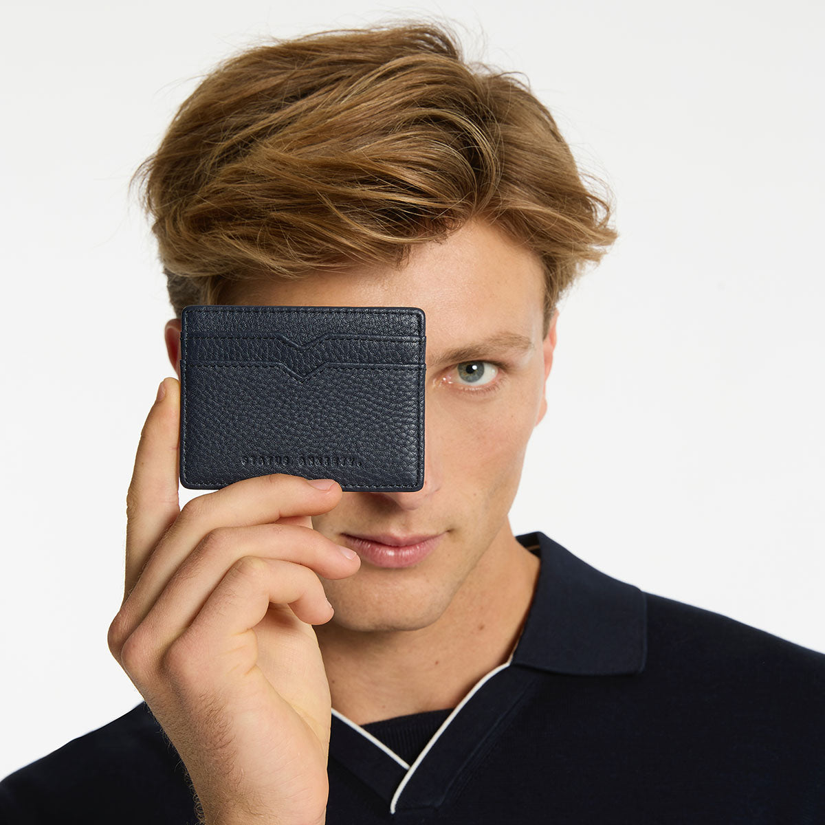 Together for Now Midnight Blue Leather Wallet | Status Anxiety®