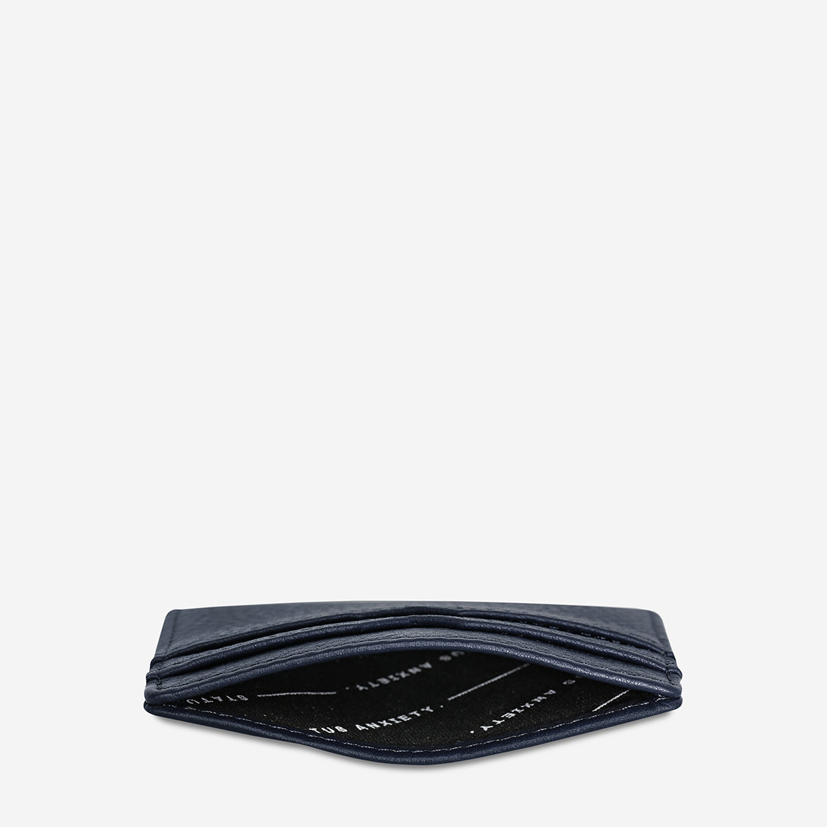 Together for Now Midnight Blue Leather Wallet | Status Anxiety®