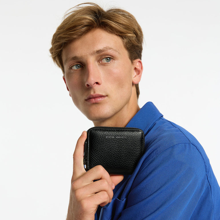 Status Anxiety Wayward Men's Leather Wallet Black