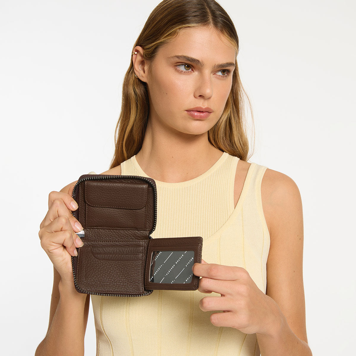 Status Anxiety Wayward Women's Leather Wallet Cocoa
