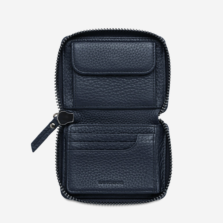Status Anxiety Wayward Women's Leather Wallet Midnight Blue