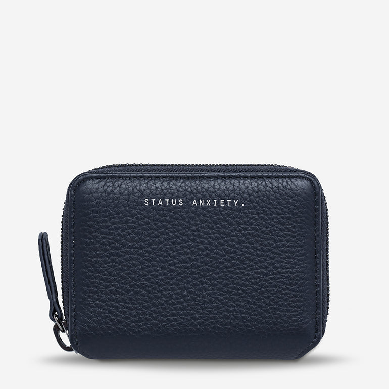 Status Anxiety Wayward Women's Leather Wallet Midnight Blue