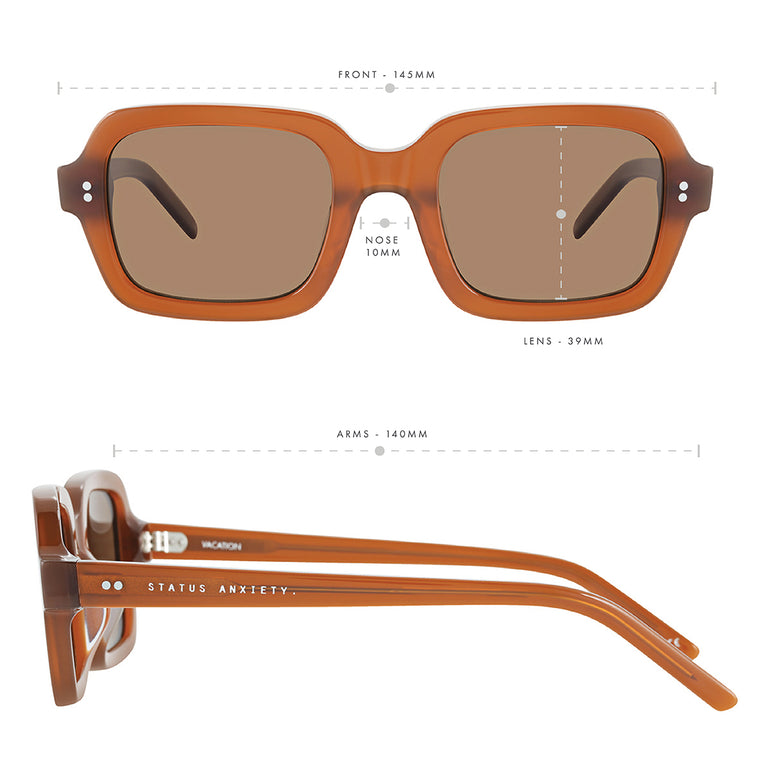 Status Anxiety Vacation Sunglasses Brown