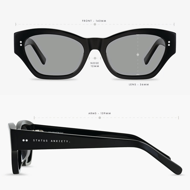 Otherworldly Sunglasses (Black / Off-White) – Congruent Space *₊˚⁎*₊