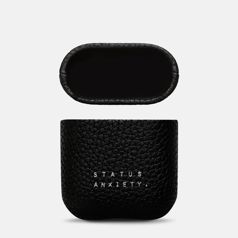 Status Anxiety Miracle Worker Leather Airpods Case Black