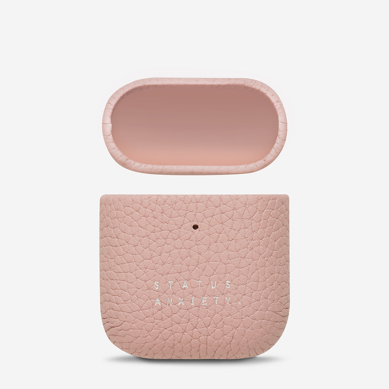 Status Anxiety Miracle Worker Leather Airpods Case Dusty Pink