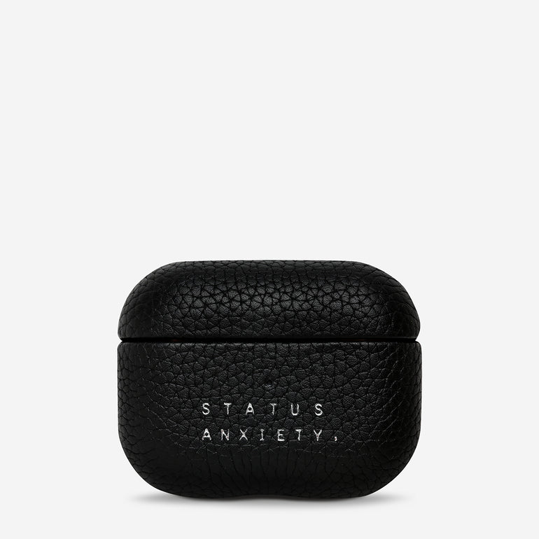 Status Anxiety Miracle Worker Leather Airpods Case Black