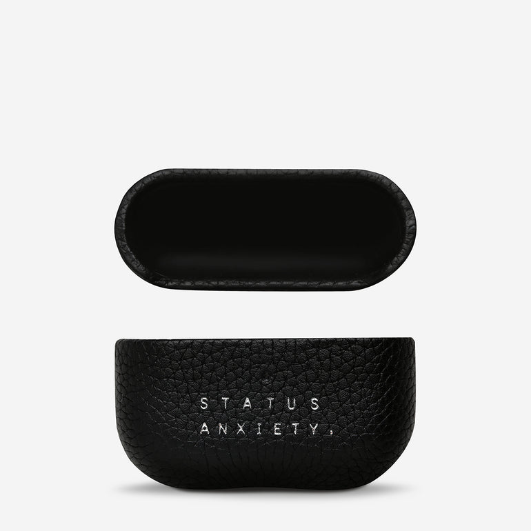 Status Anxiety Miracle Worker Leather Airpods Case Black