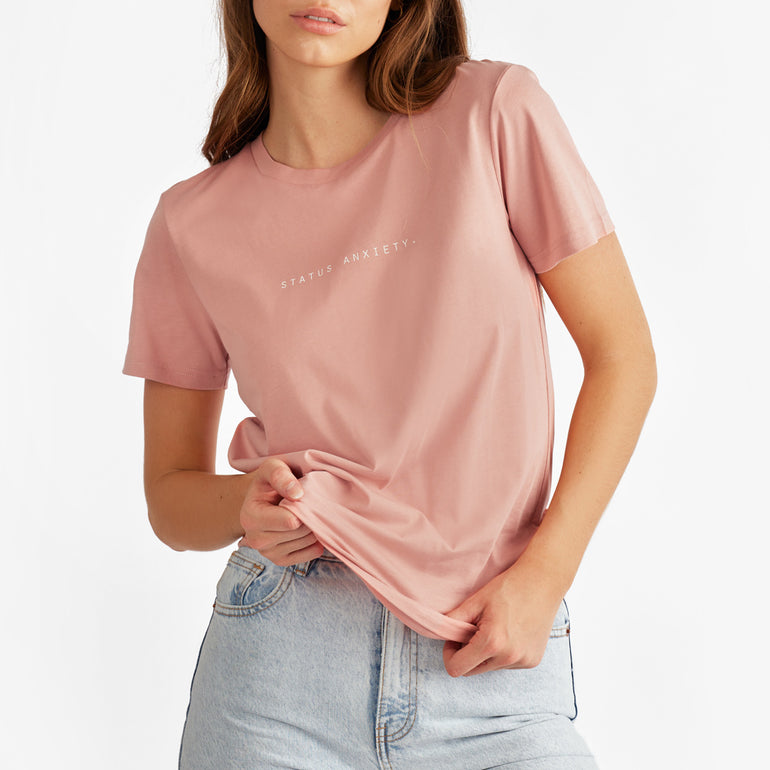 Status Anxiety Think it Over Women's T-shirt Rose