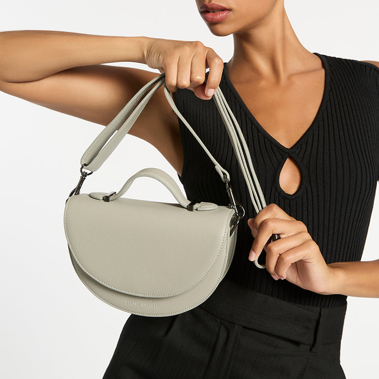 Status Anxiety All Nighter Women's Leather Crossbody Bag Light Grey