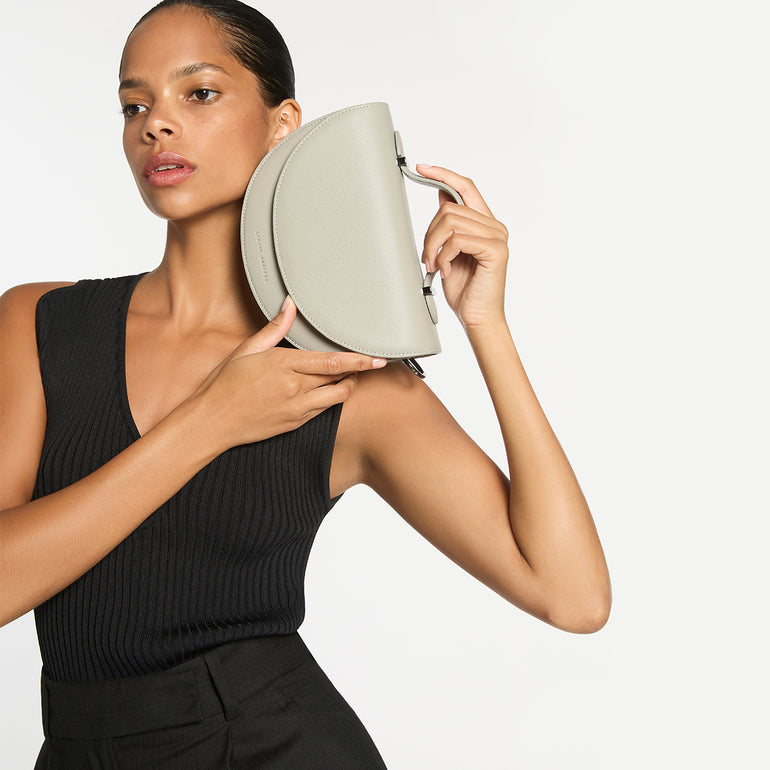 Status Anxiety All Nighter Women's Leather Crossbody Bag Light Grey
