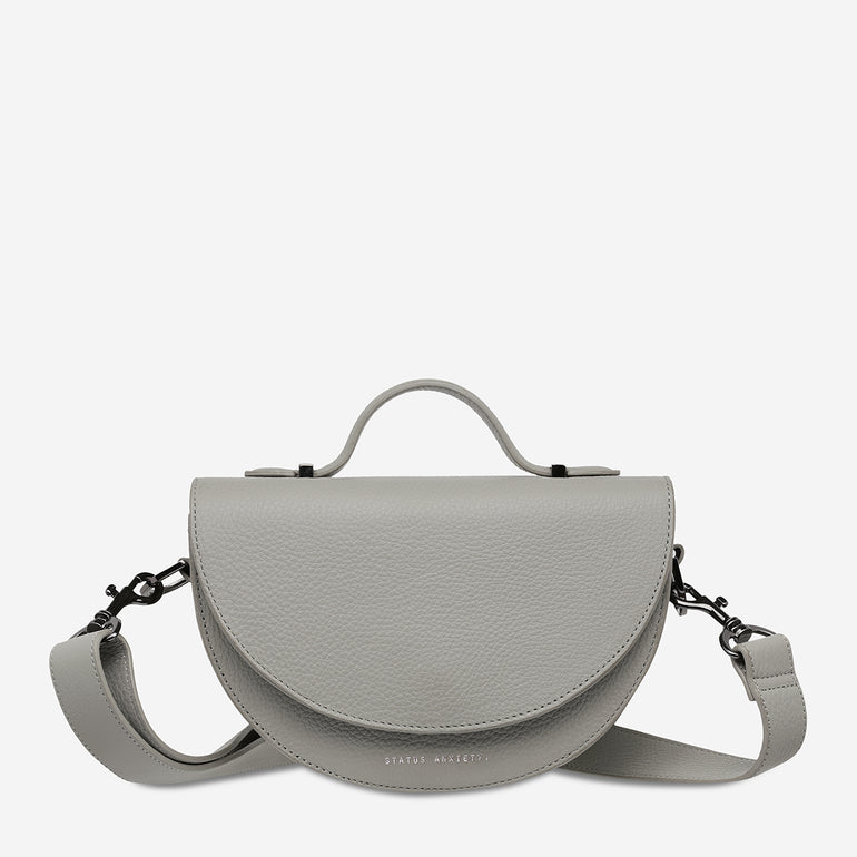 Status Anxiety All Nighter Women's Leather Crossbody Bag Light Grey
