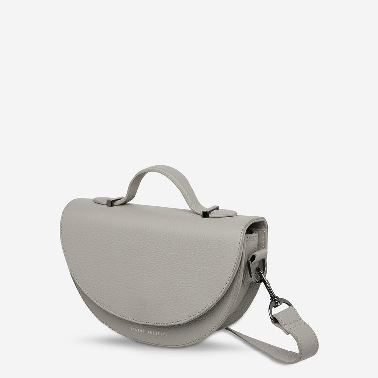 Status Anxiety All Nighter Women's Leather Crossbody Bag Light Grey