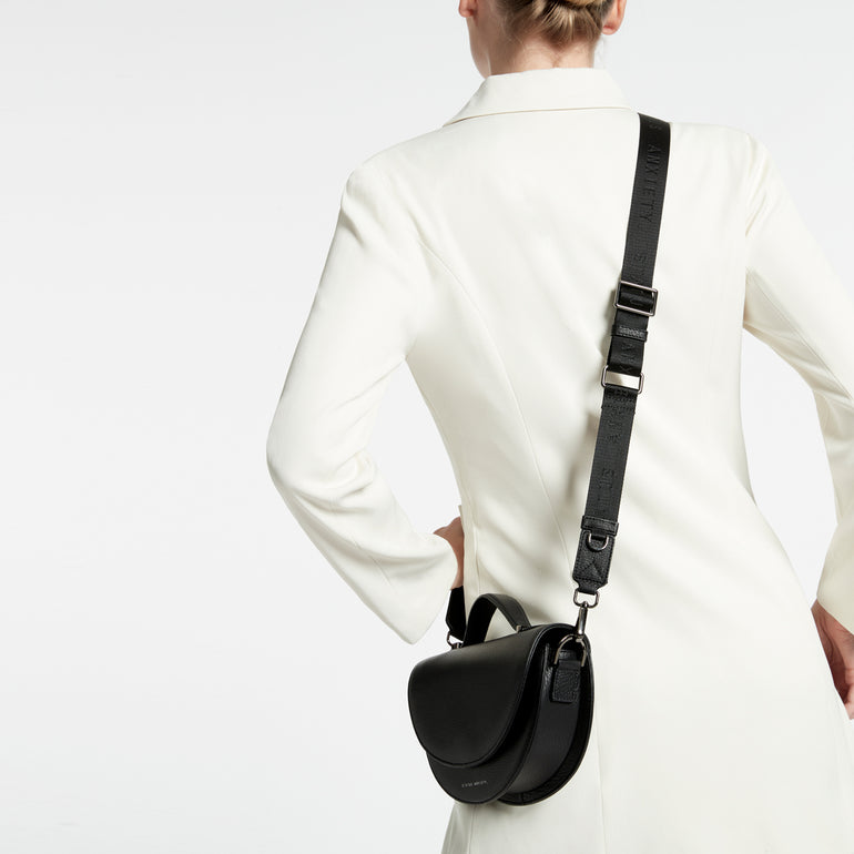 Status Anxiety Black Thin Webbed Strap for Bags 