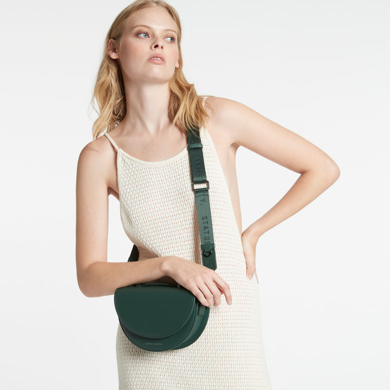 Status Anxiety Green Thin Webbed Strap for Bags 