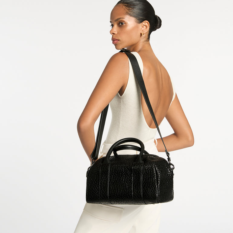 Status Anxiety As She Pleases Women's Leather Bag Black Bubble